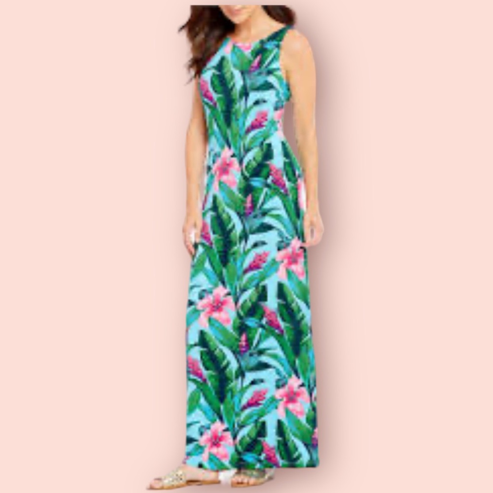 Tommy Bahama hibiscus maxi dress